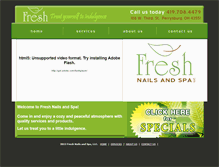 Tablet Screenshot of freshnailspa.com